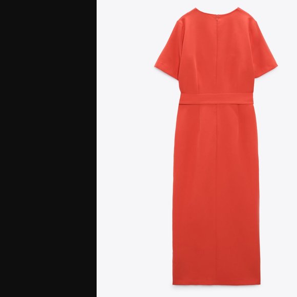 ZARA V NECK STREACH BELTED MIDI MAXI SHEATH DRESS $89.90 - Picture 9 of 11